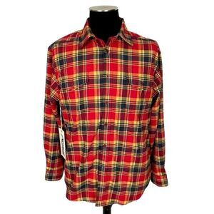 Mountain Khakis Bright Wool Blend Plaid Button Down Flannel Shirt - Men’s M